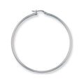 9ct White Gold 50mm Round Tube Hoop Earrings