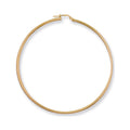9ct Yellow Gold 60mm Round Tube Hoop Earrings