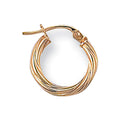 9ct Yellow Gold 14mm Twisted Hoop Earrings