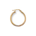 9ct Yellow Gold 23mm Twisted Hoop Earrings