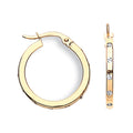 9ct Yellow Gold 20mm Cubic Zirconia Hoop Earrings