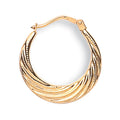 9ct Yellow Gold 21mm Fancy Creole