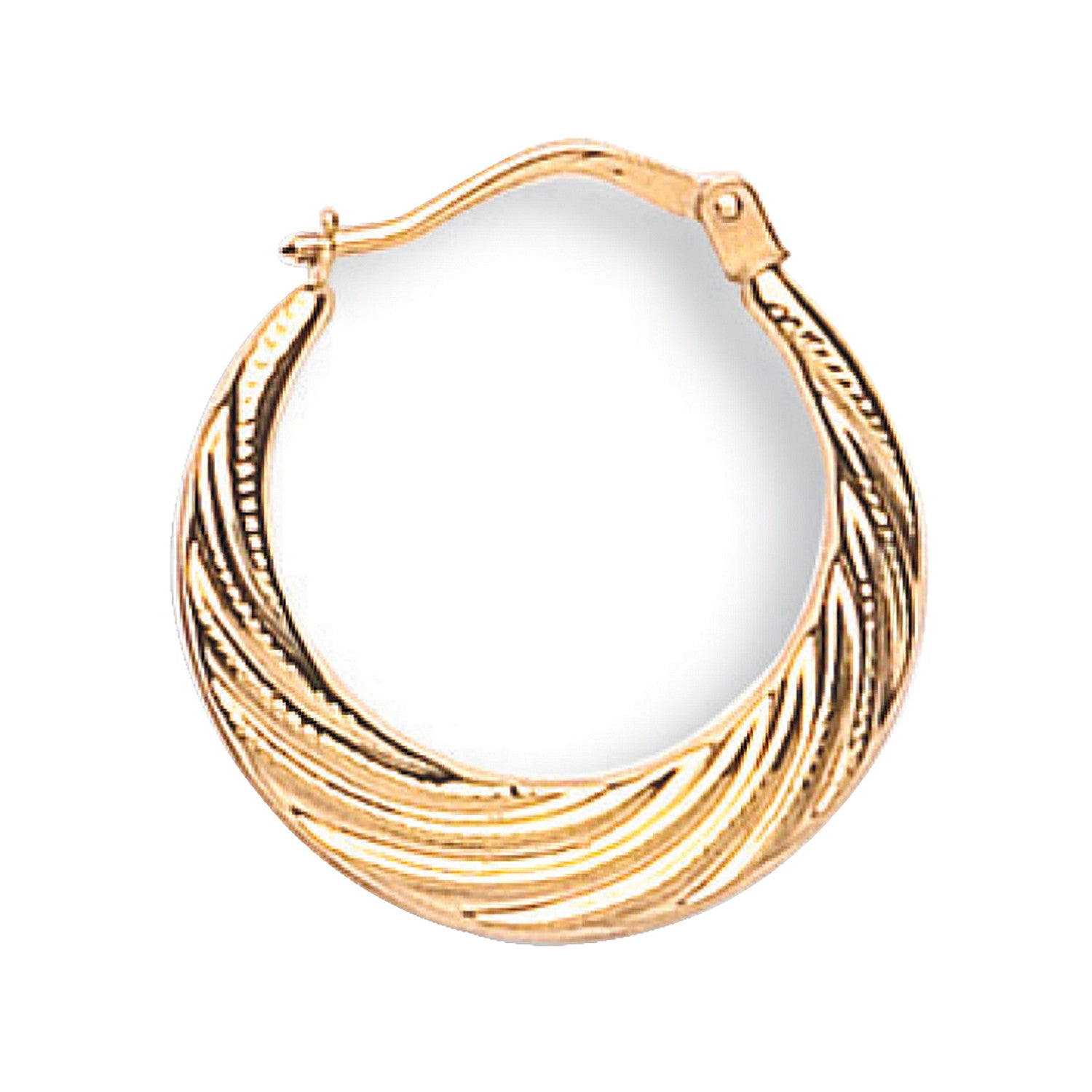 9ct Yellow Gold 21mm Fancy Creole