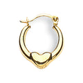 9ct Yellow Gold Heart Small Creole