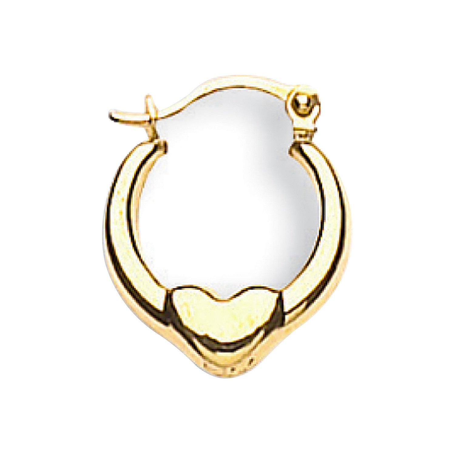9ct Yellow Gold Heart Small Creole
