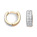 9ct Yellow Gold 12mm Cubic Zirconia Huggies