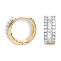 9ct Yellow Gold 15mm Cubic Zirconia Huggies