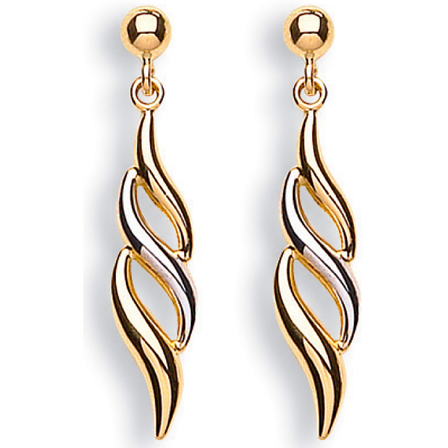 9ct White & Yellow Gold Fancy Drops