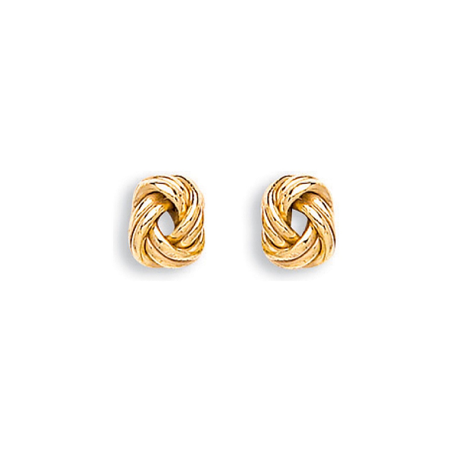 9ct Yellow Gold 9mm Knot Stud Earrings