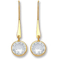 9ct Yellow Gold Cubic Zirconia Drop Hook Style Earrings