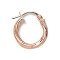 R/G 15mm Twisted Hoop Earrings