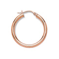 R/G 25mm Round Tube Hoop Earrings