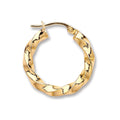 9ct Yellow Gold 21mm Twist Hoop