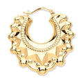 9ct Yellow Gold Traditional Creoles Earrings