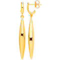 9ct Yellow Gold Hollow Drop Earrings