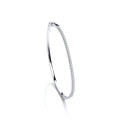 Sterling Silver Cubic Zirconia J-Jaz Bangle