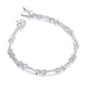 Micro Pave' Kisses 200 Cubic Zirconia Bracelet 7"/18cm