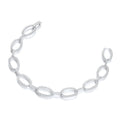 Micro Pave' Oval Links 282 Cubic Zirconia Bracelet 7"/18cm