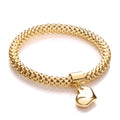 Yellow Mesh with Heart Pendant