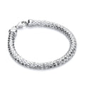 D-Shape Sterling Silver Colour Mesh Bracelet