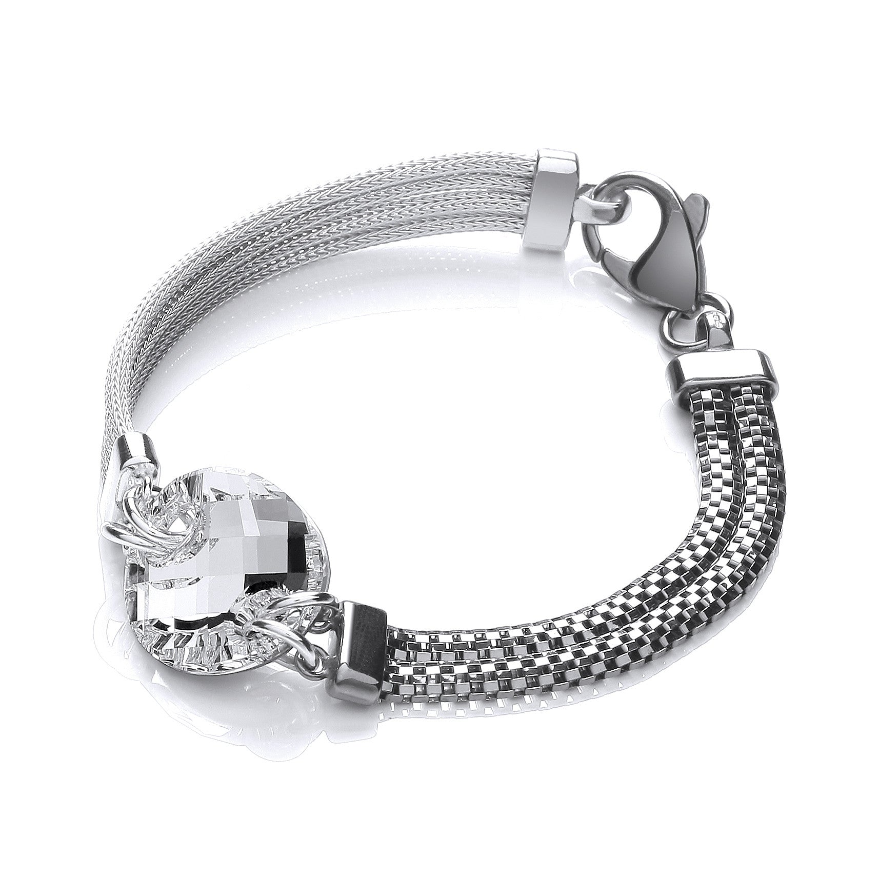 Ruthenium & Sterling Silver Mesh Bracelet