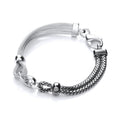 Ruthenium & Sterling Silver Mesh Bracelet