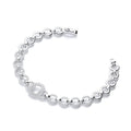 Micro Pave' 164 White Cubic Zirconia's Bracelet 7.5"/19cm