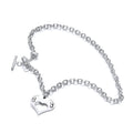 Sterling Silver Heart Chain with Floating Swarovski Elements