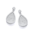 Micro Pave' Pear Shape Cubic Zirconia Drop Earrings