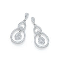 Micro Pave' Fancy Cubic Zirconia Drop Earrings