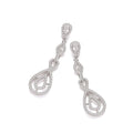 Micro Pave' Cubic Zirconia Fancy Drop Earrings