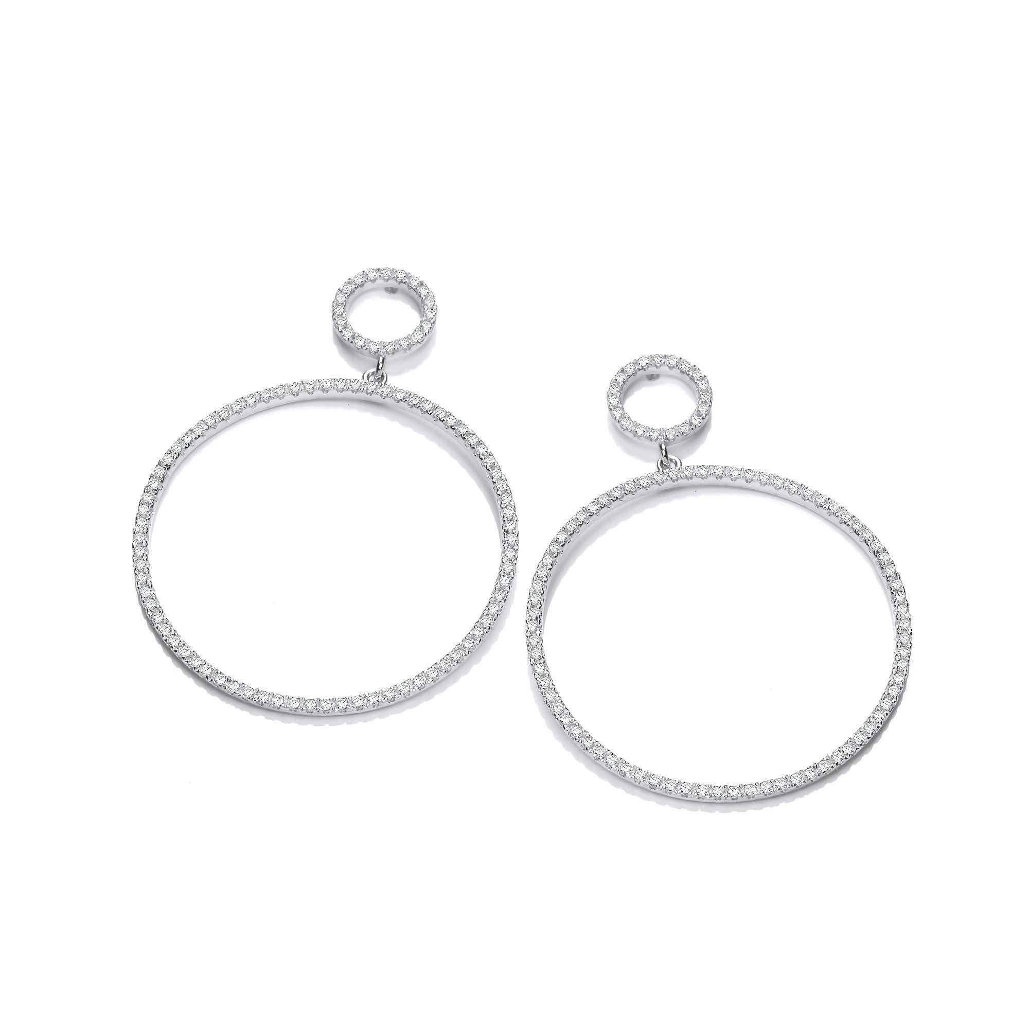 Circle of Life 34.5mm Cubic Zirconias Drop Earrings