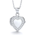 Heart Shape with Line of Cubic Zirconia's Locket