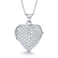 Big Heart Shape All Cubic Zirconia's on Front Locket