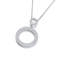 Circle of Life Pave' set Cubic Zirconia Pendant with 18" Chain