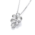 Timeless Rubover set Cubic Zirconias Pendant with Chain
