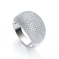 Micro Pave' Cocktail Ring 283 White Cubic Zirconia