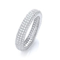 Micro Pave' Full Eternity Ring No Edge Cubic Zirconia