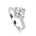 Micro Pave' High setting Ring Cubic Zirconia on Shoulder