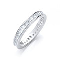 Full Eternity Baguettes Channel Set Cubic Zirconia Ring