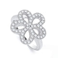 Daisy Shape Fancy Cubic Zirconia Ring
