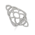Micro Pave Sterling Silver Cubic Zirconia Ring