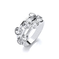 Timeless Style Rubover set Cubic Zirconias Ring