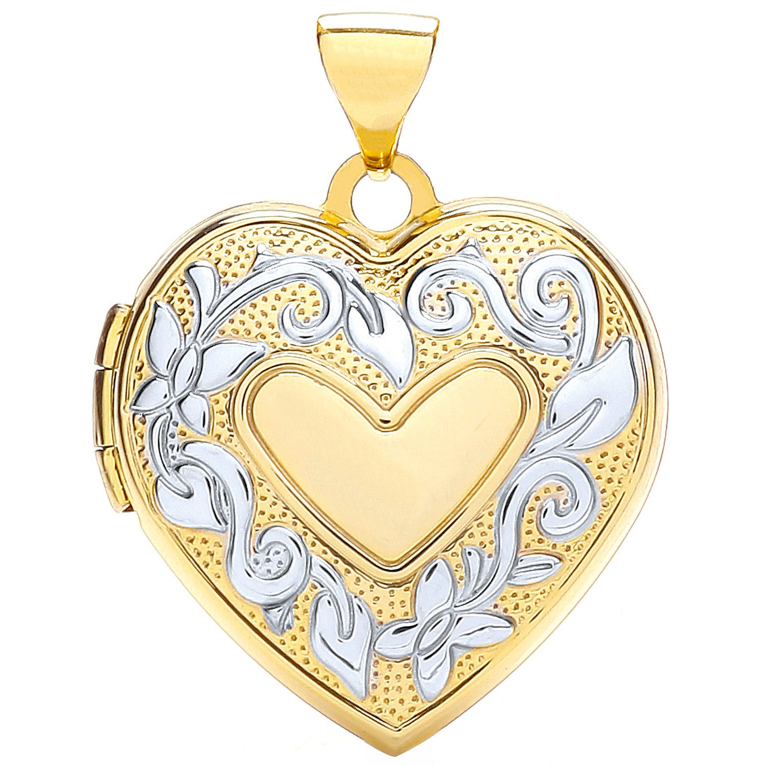 Yellow and White Heart Shaped Family Locket