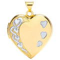 Yellow and White Heart Shaped Family Locket