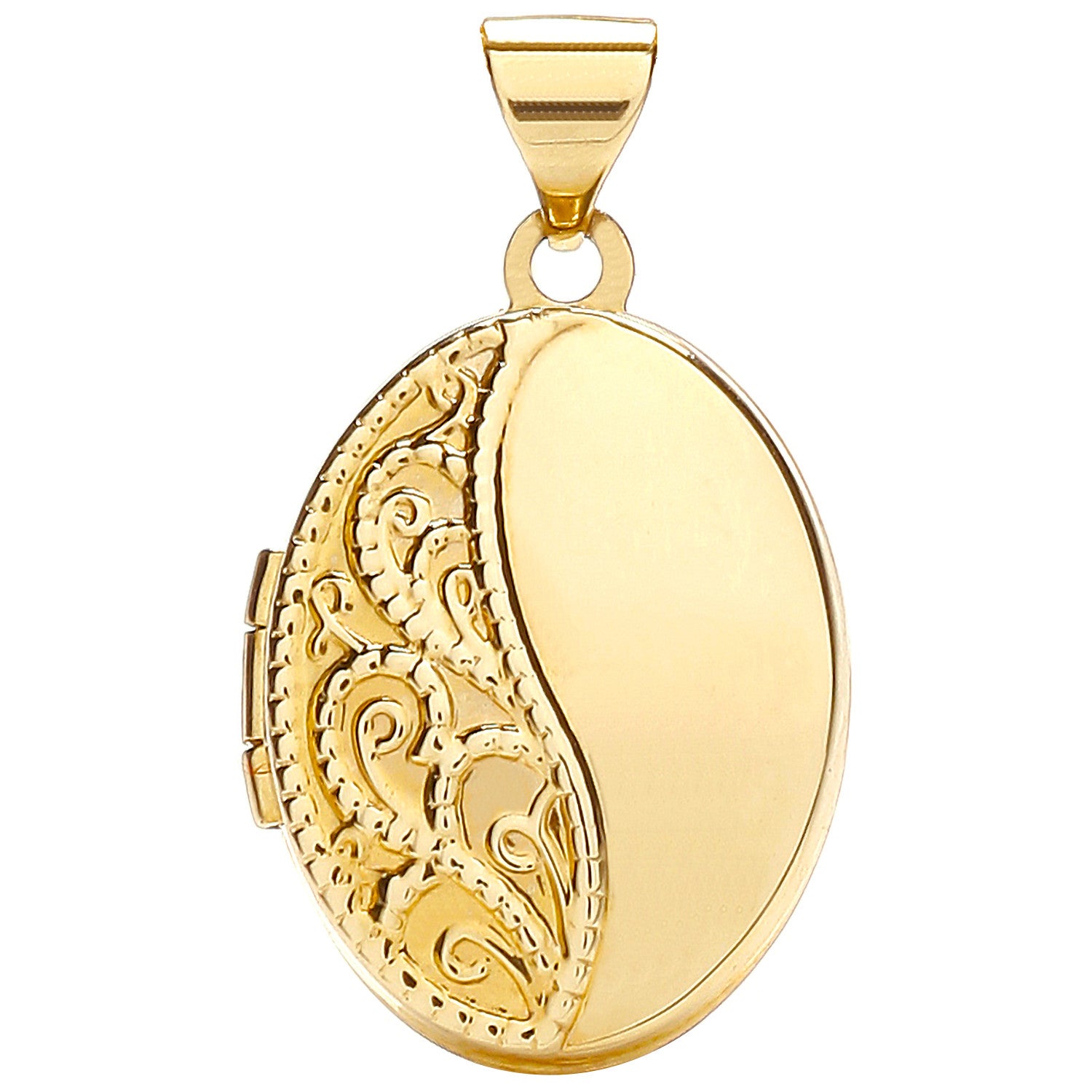 9ct Yellow Gold Oval Shaped Locket