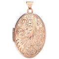R/G Oval Locket with design