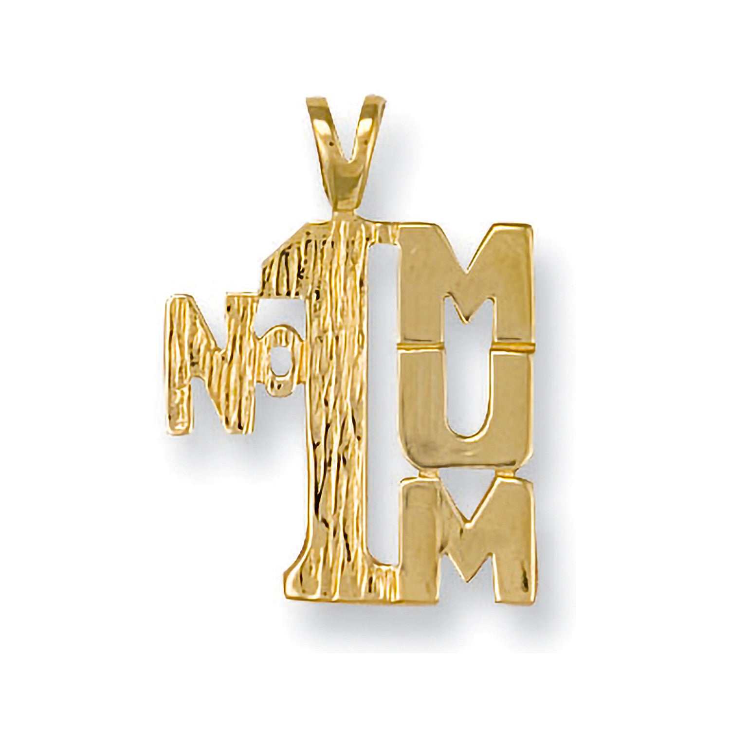 9ct Yellow Gold No:1 Mum Pendant