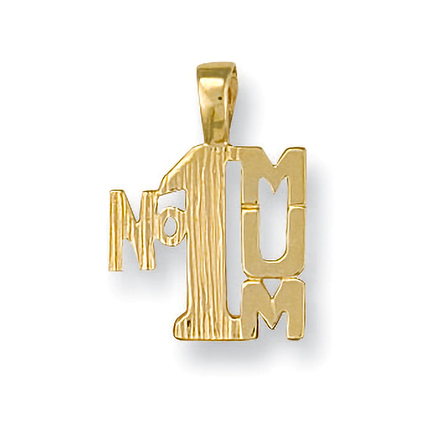 9ct Yellow Gold No:1 Mum Pendant