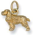 9ct Yellow Gold Cocker Spaniel Dog Pendant